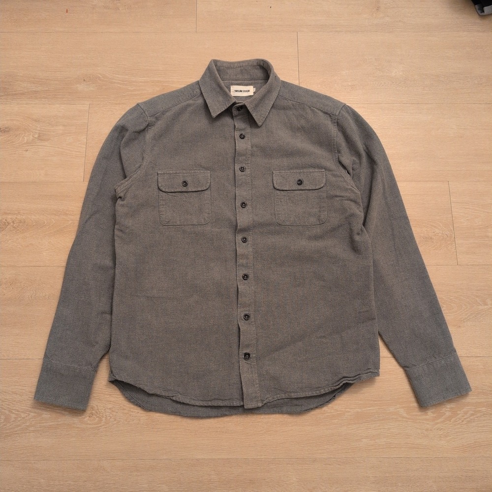 Taylor Stitch Men's Size 40 Medium Button Up Shirt Gray Utility Huckberry
